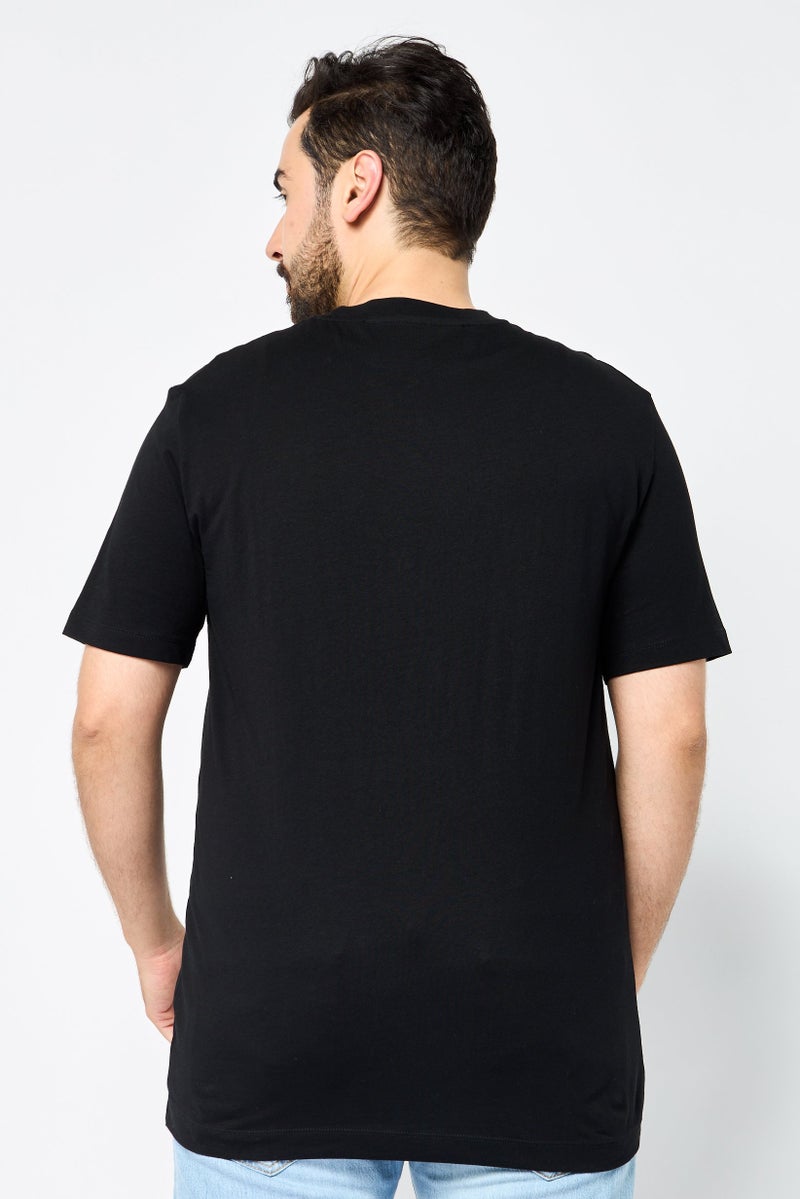 JOHN RICHMOND Men Crew Neck Short Sleeve Graphic T Shirt, Black  - Image 4