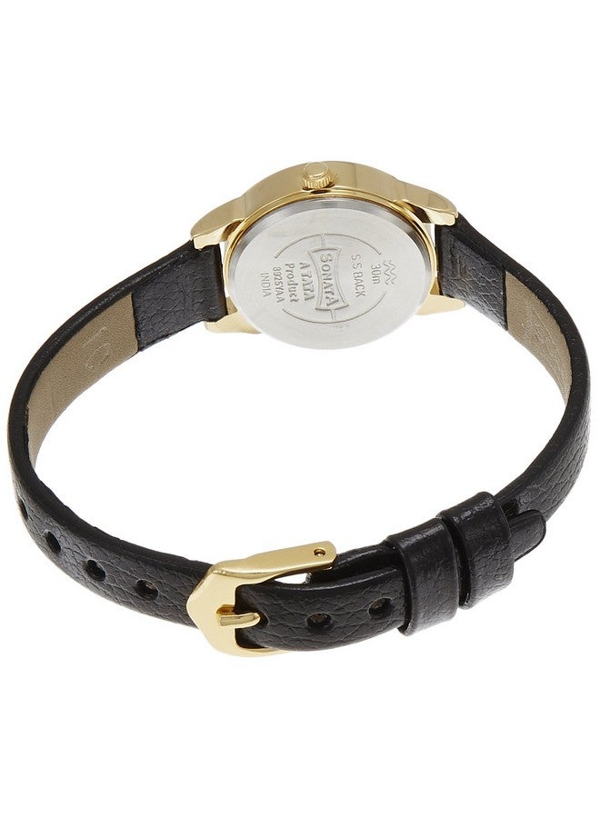 Sonata Quartz Analog White Dial Leather Strap Watch for Women-NS8925YL01W - Image 2