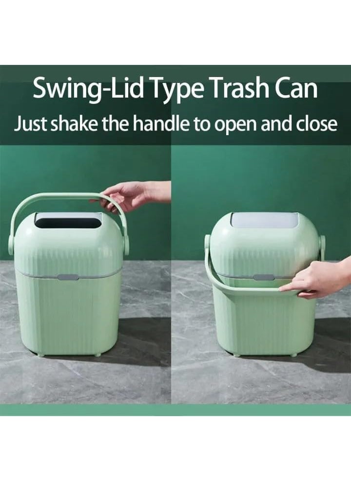 EVVIX EVVIX Rectangular Slim Plastic Garbage Can with Lid 26 Gallon Capacity with Handle for Bathroom Living Room Bedroom Office Kitchen  - Image 3
