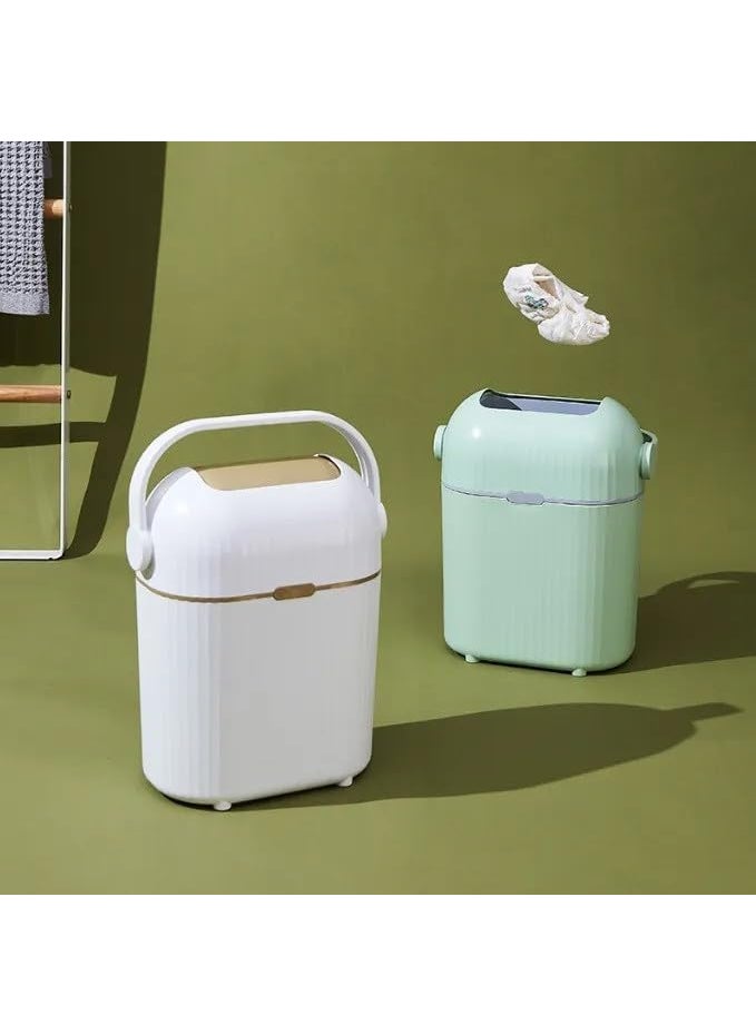 EVVIX EVVIX Rectangular Slim Plastic Garbage Can with Lid 26 Gallon Capacity with Handle for Bathroom Living Room Bedroom Office Kitchen  - Image 2