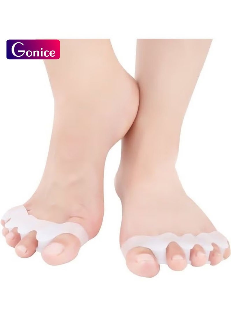 Gonice of 2 - Silicone Gel Toe Separators White  - Image 1