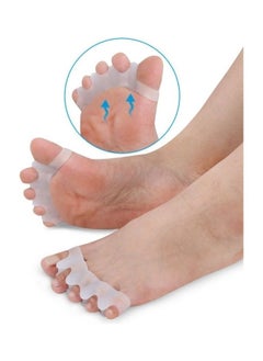Gonice of 2 - Silicone Gel Toe Separators White  - Image 2