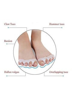 Gonice of 2 - Silicone Gel Toe Separators White  - Image 4