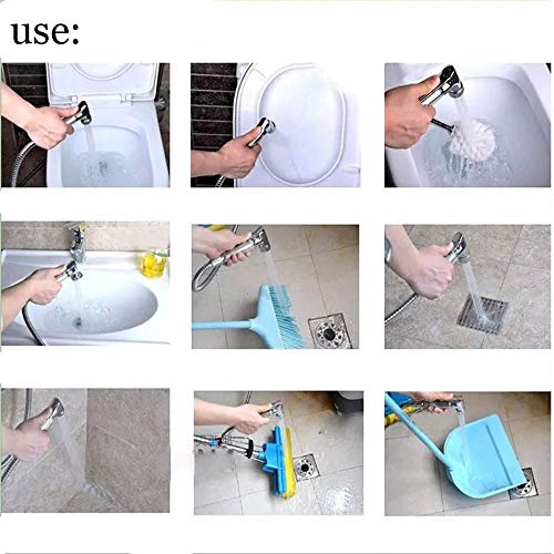 SBD HF300C0 ABS Health Faucet Gun | Hand Shower | Bidet Jet Spray Gun | Jet Spray for Toliet | 2Pc Health Faucet Gun only Chrome Finished - Image 5