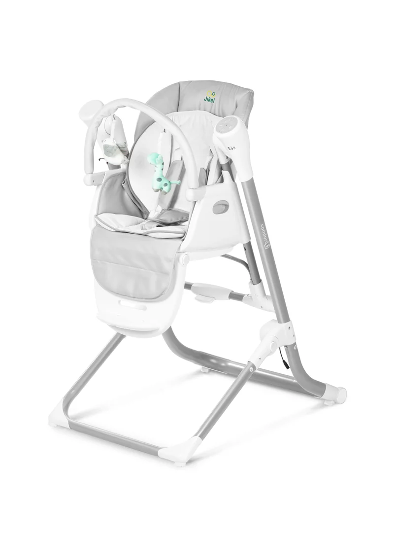 جيكل Jikel Comfort3 2-in-1 Swing & Highchair 0 to 3 years - Grey