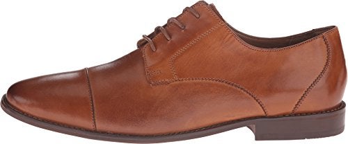Florsheim® Montinaro Cap Toe Oxford Shoes for Men – Leather Upper – Man-Made Lining – Memory Foam Footbed Saddle Tan Smooth 10 M (D) - Image 2