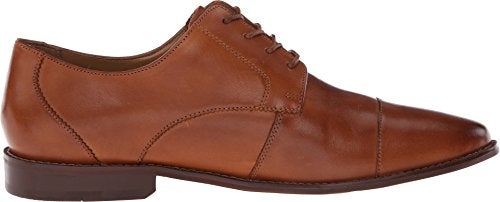 Florsheim® Montinaro Cap Toe Oxford Shoes for Men – Leather Upper – Man-Made Lining – Memory Foam Footbed Saddle Tan Smooth 10 M (D) - Image 3