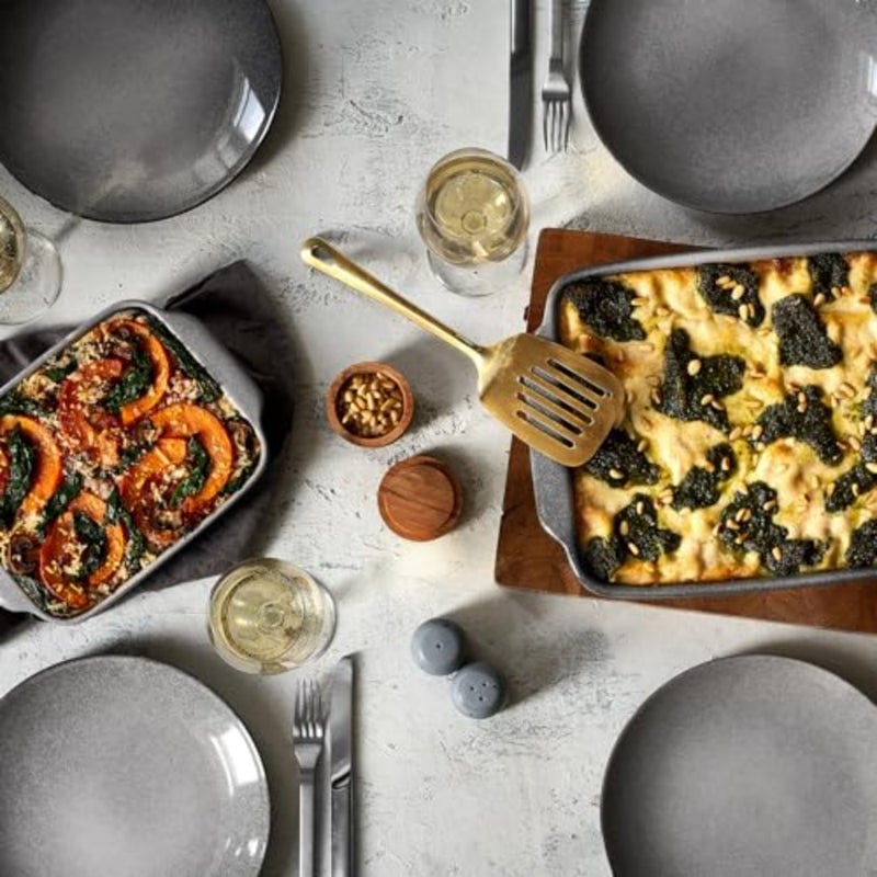 Oven Dish Misty Cliff 36 x 26 cm, Stoneware Lasagne Casserole Dish - Image 4