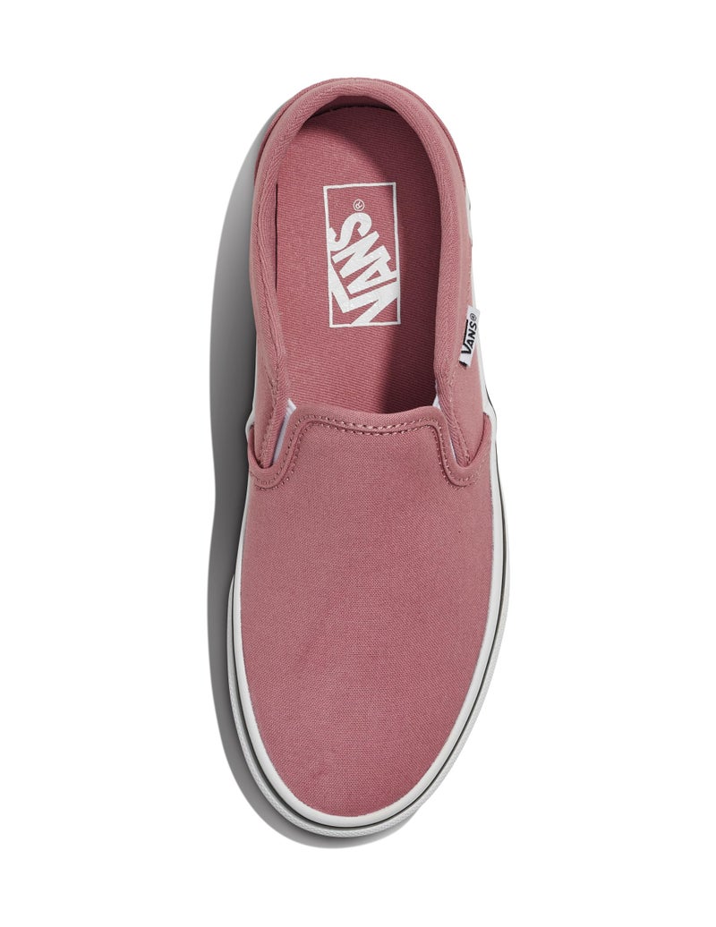 Vans Women's Asher Slip-On Shoe - Casual Sneakers for Walking, Fashion & Work. Canvas Dusky Rose. 8 - Image 5