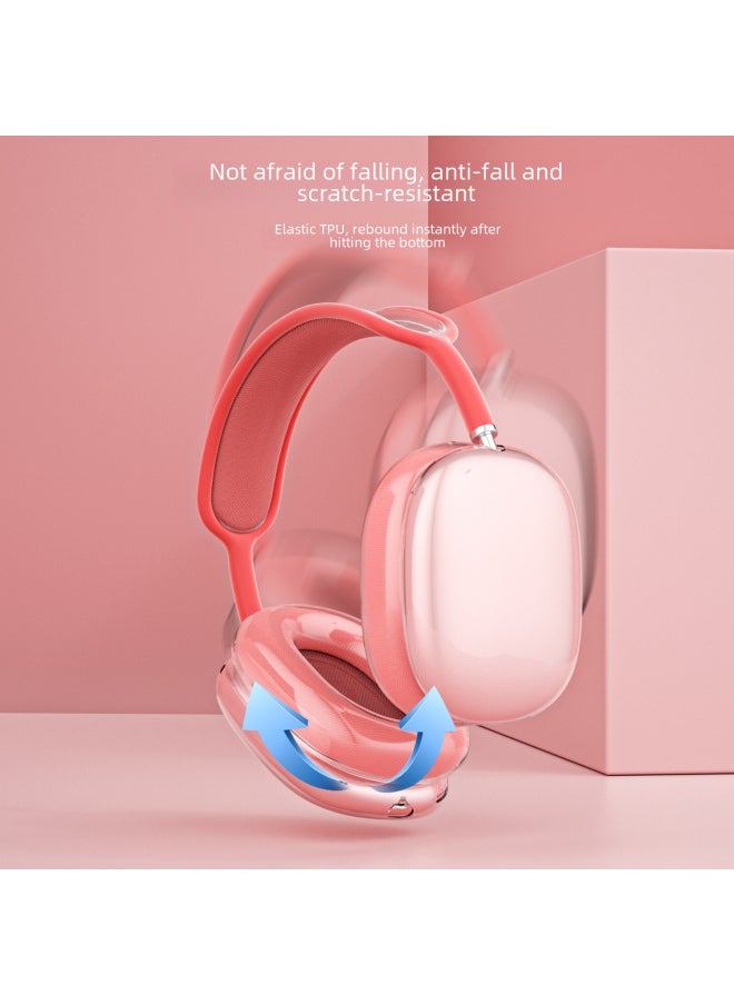 Generic - 360-degree Full-coverage Airpods Max Ear Cushion Protective Case Headset Shell Inner Cover Ultra-soft Tpu-Color:Transparent-Applicable Model:AirPods Max Inner Cover - Image 1