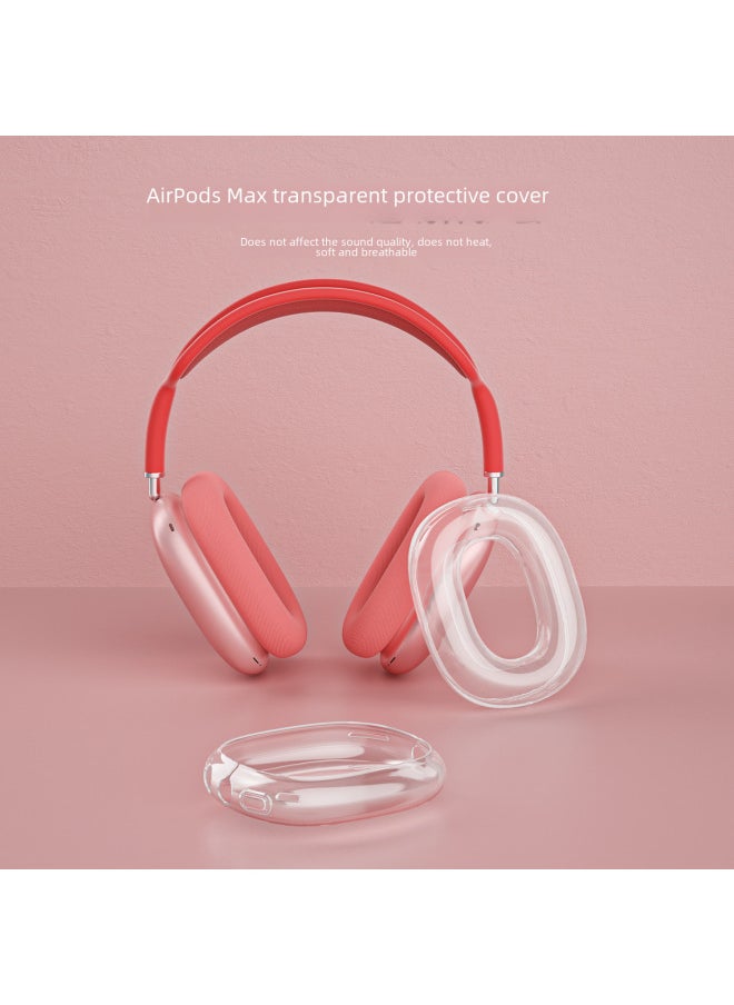 Generic - 360-degree Full-coverage Airpods Max Ear Cushion Protective Case Headset Shell Inner Cover Ultra-soft Tpu-Color:Transparent-Applicable Model:AirPods Max Inner Cover - Image 1