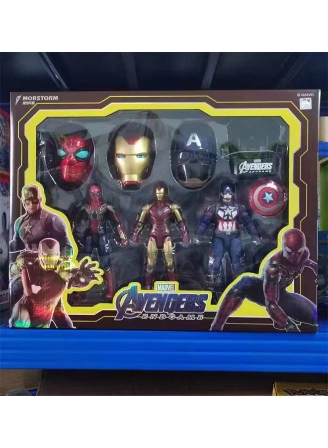 New Genuine Authorized Marvel Transforming Toy Spider-Man Captain America Avengers Robot Figure Toy