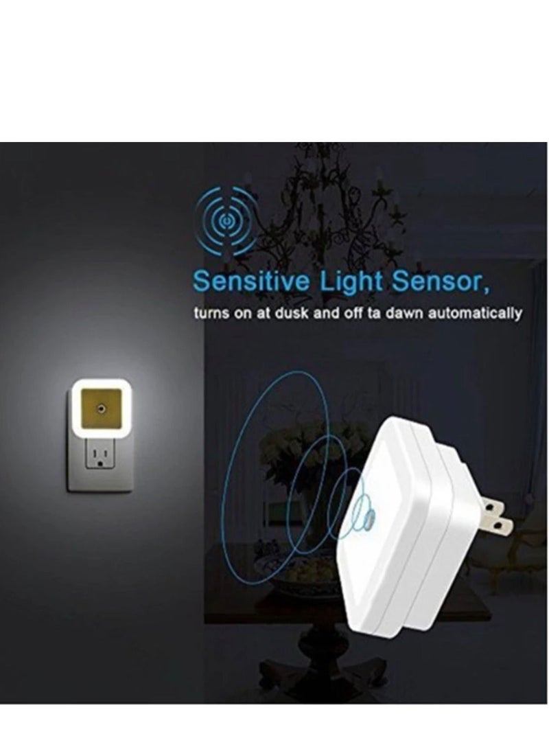 BLUE CORAL Sensor Night Light Plug-In Square Night Lamp Smart Dusk to Dawn Sensor Lamps Nightlight Energy Saving LED Sensor For Bedroom Toilets Stairs Corridors Children Kids Living Room (Orange) - Image 5