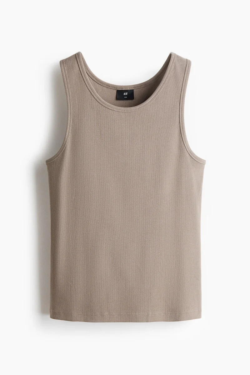 H&M  Slim Fit Ribbed vest top for Men | Best Price UAE