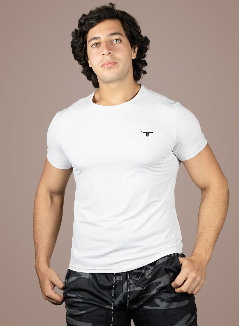 THUGFIT AirmanArmor - Men's Muscle Fit T-Shirt - White - Image 1