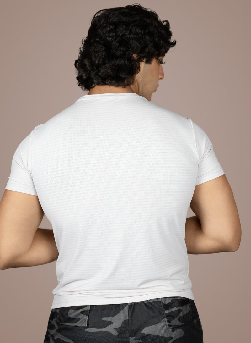 THUGFIT AirmanArmor - Men's Muscle Fit T-Shirt - White - Image 3