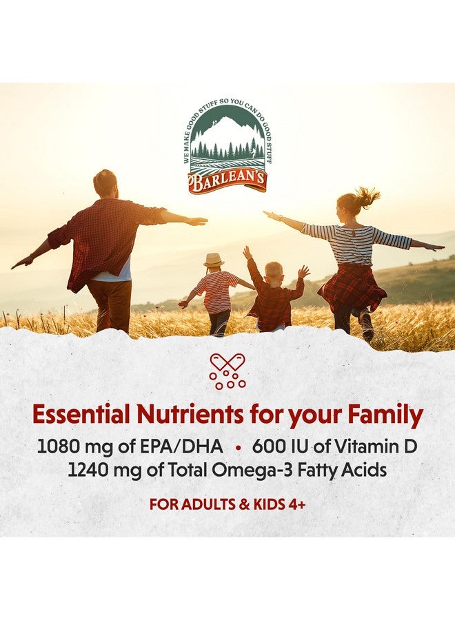 Barlean's Mango Peach Omega 3 Fish Oil Liquid Supplement with Vitamin D, 1080mg EPA & DHA Fatty Acid, Smoothie Flavored & Burpless for Brain, Joint, & Heart Health, 16 oz - Image 5