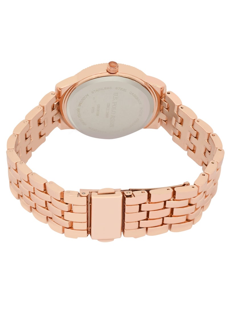 U.S. Polo Assn. Women's Quartz Analog rose gold plated watch and bracelet set - Image 4
