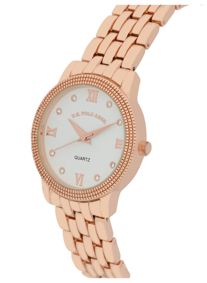 U.S. Polo Assn. Women's Quartz Analog rose gold plated watch and bracelet set - Image 2