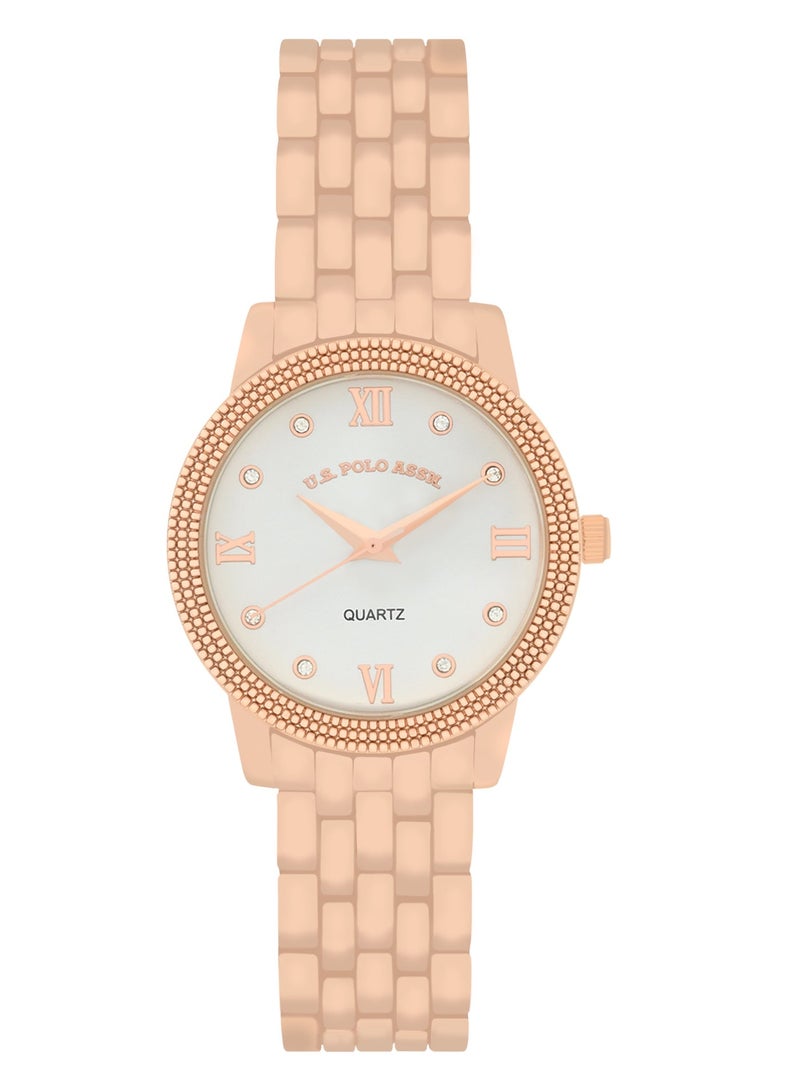 U.S. Polo Assn. Women's Quartz Analog rose gold plated watch and bracelet set - Image 3