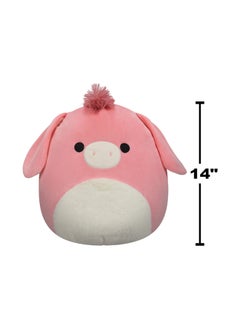 Squishmallows 14 inch Large Plush Pink Donkey Officially Licensed Kellytoy Plush Toy Colorful Soft Gift for Kids Girls & Boys Washable Squishy Stuff Toy Multicolor All Age  - Image 5