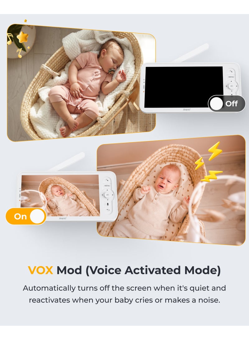 Arenti 4MP/2.5K Wi-Fi Video Baby Monitor Kit with dual cameras and LCD Screen - Image 5