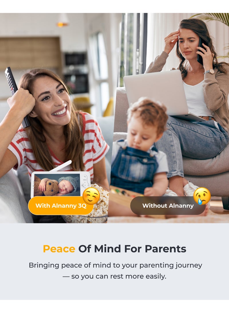 Arenti 4MP/2.5K Wi-Fi Video Baby Monitor Kit with dual cameras and LCD Screen - Image 4