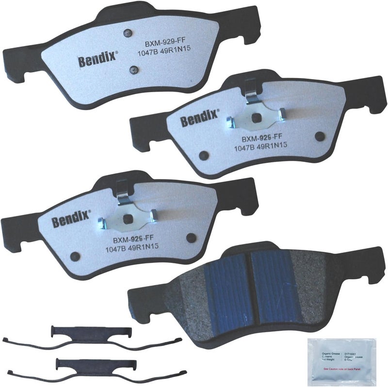 Bendix Fleet Metlok MKD1047BFM Semi-Metallic Front Brake Pads for Ford Escape 2012-2010, Mercury Mariner 2011-2010 - Image 1