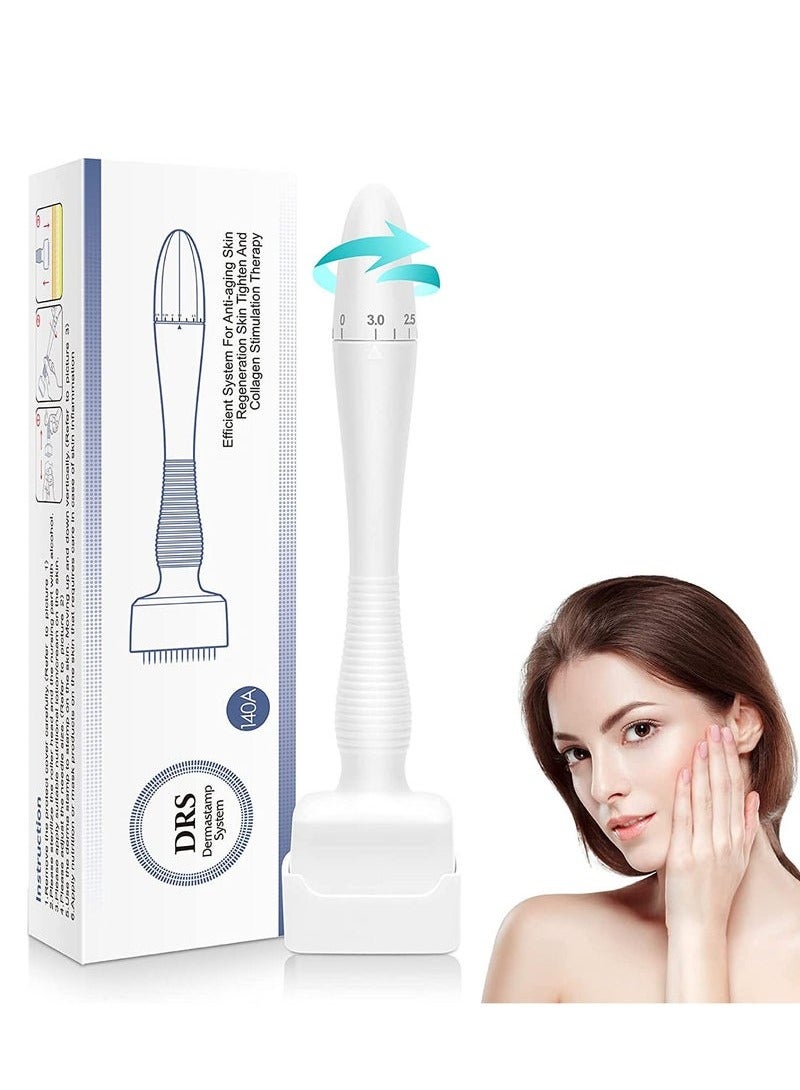 Generic Adjustable Microneedling Derma Stamp Professional Microneedle Derma pen Skin Care Tools for Face Skin Hair Beard Growth Gift for Women  - Image 1