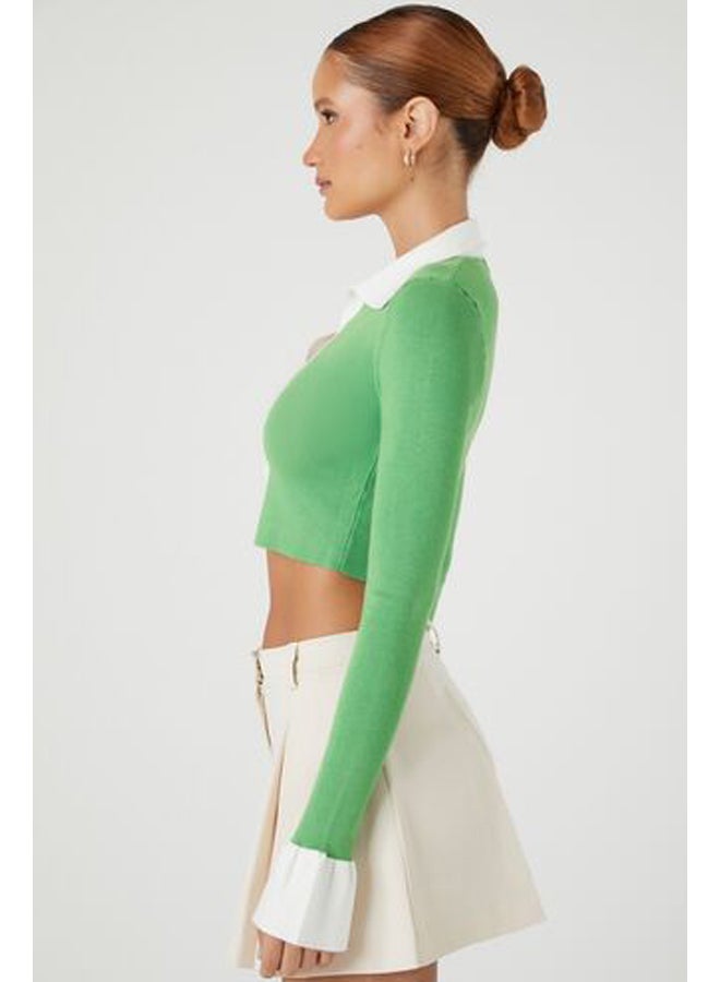 FOREVER 21 Sweater-Knit Open-Front Crop Top - Image 2
