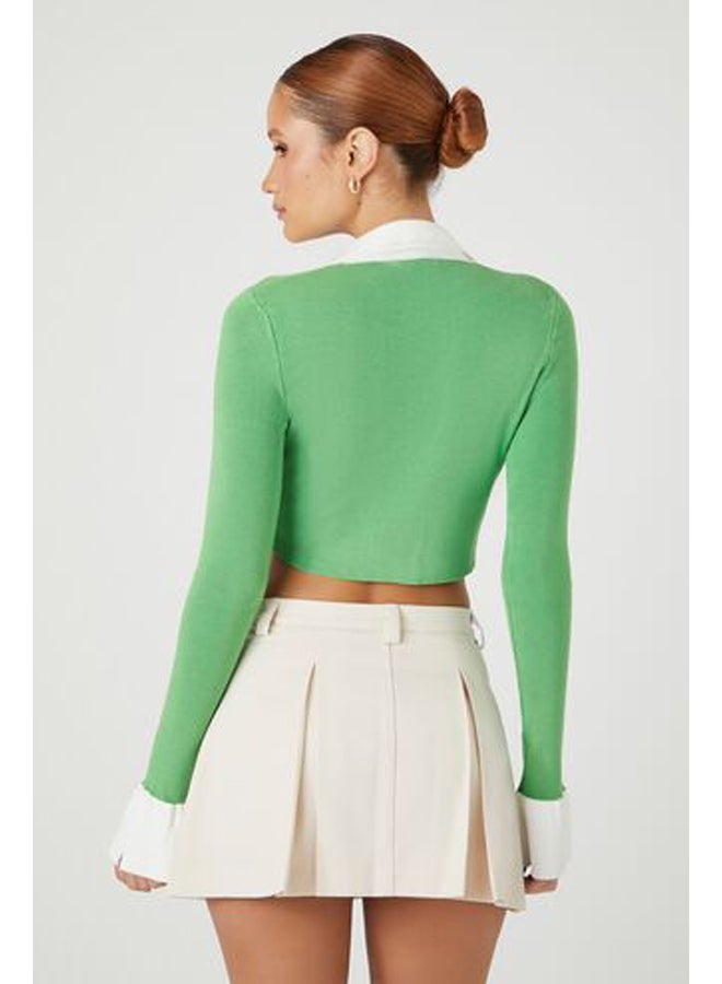 FOREVER 21 Sweater-Knit Open-Front Crop Top - Image 3
