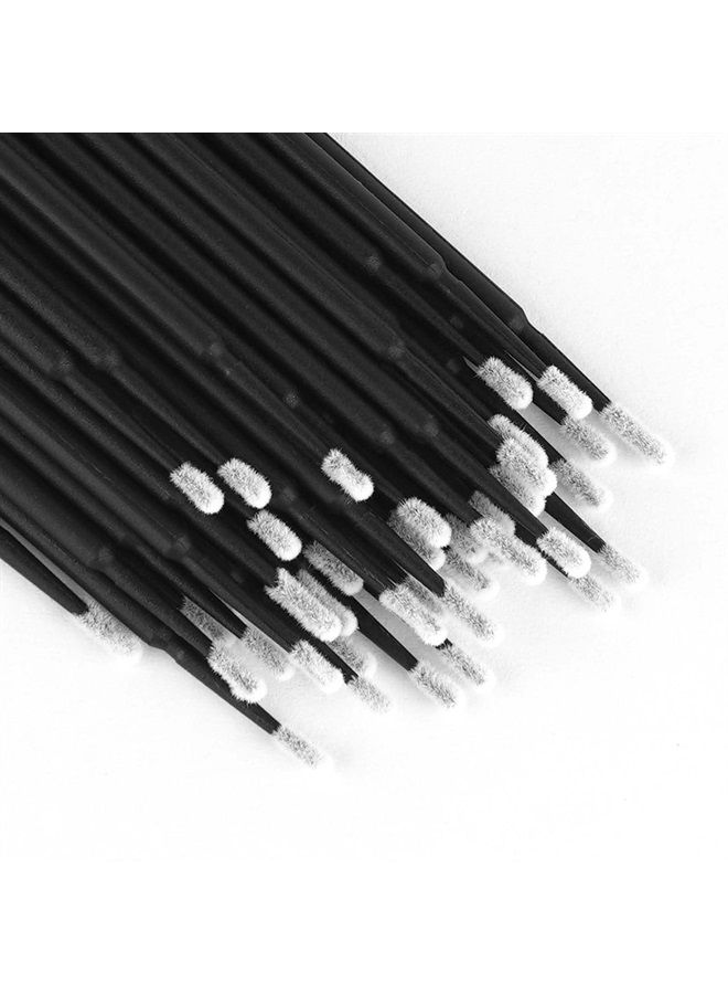 tifanso 400PCS Micro Brush, Micro Swabs for Eyelash Extension, Disposable Micro Applicator Brush Micro Eyelash Swabs Black(Head Diameter: 2.0mm) - Image 2