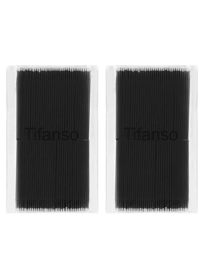 tifanso 400PCS Micro Brush, Micro Swabs for Eyelash Extension, Disposable Micro Applicator Brush Micro Eyelash Swabs Black(Head Diameter: 2.0mm) - Image 4