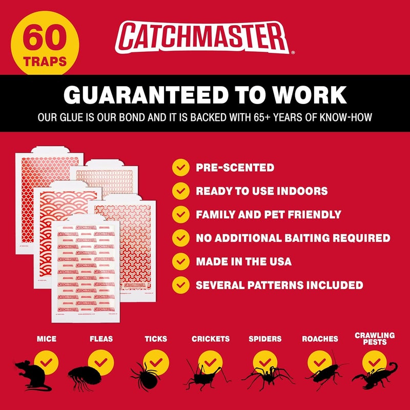 Catchmaster ألواح لاصقة للفئران والحشرات والثعابين من كاتشماستر 60M - عبوة 60 عدداً - Image 3