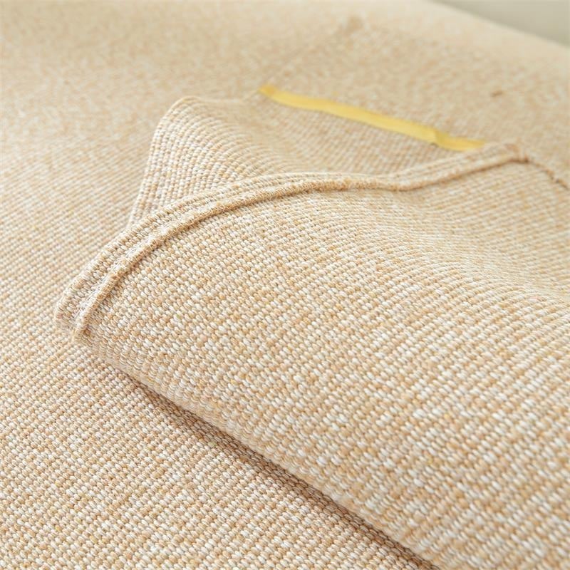 Linen Sofa Cushion Straight Row Cushion Fabric Cotton And Linen Ice Silk Solid Wood Universal Accessible Luxury Sense For All Seasons - Image 3