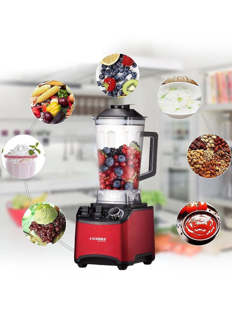 Stargold High Speed Professional Commercial Blender 1800Watts Copper Motor Unbreakable PC 2.0L Jar - Image 2