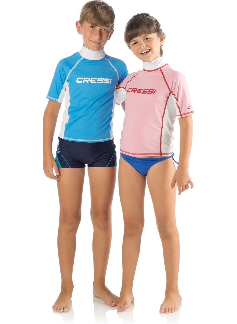Cressi Rashguard Junior Blue and Pink - Image 1