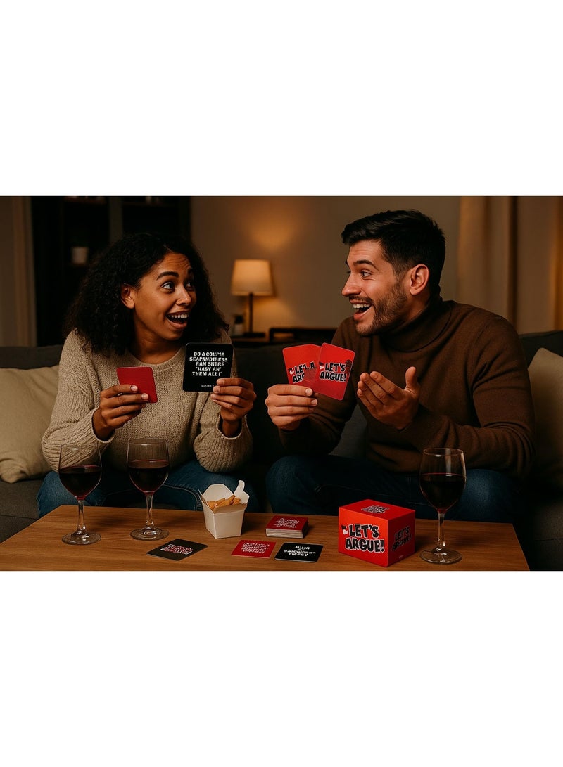 NIBEMINENT Let’s Argue Card Game - Lets Debate Discussion Party Game for Adults Teens - Conversation Starter Game Night Activity for Friends Couples - Image 5
