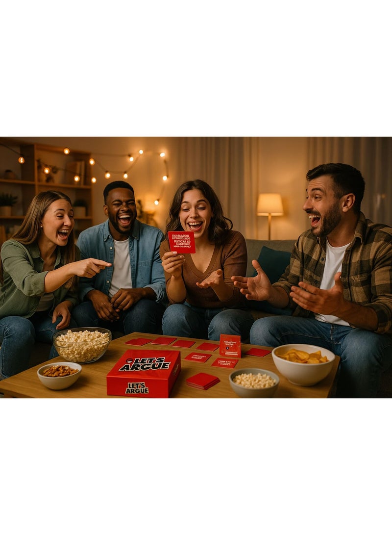NIBEMINENT Let’s Argue Card Game - Lets Debate Discussion Party Game for Adults Teens - Conversation Starter Game Night Activity for Friends Couples - Image 4