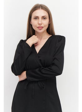 INC Women Plain Midi Dress, Black  - Image 3