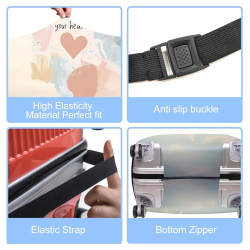 THISFIND Wherever You Go, Go with All Your Heart Airplane Design Luggage Cover, Suitcase Protector for 18-22 Inch Luggage, Stretchable, Machine Washable, Artistic Travel Accessory,S - Image 5