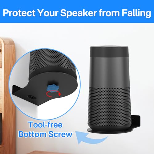 Rimous Sturdy Speaker Mount Bracket for Bose SoundLink Revolve Wall Mount for Space Saving-Speaker Wall Mont for Bose SoundLink Revolve Mounting Bracket for Bose SoundLink Revolve Series II Bluetooth Speaker - Image 4