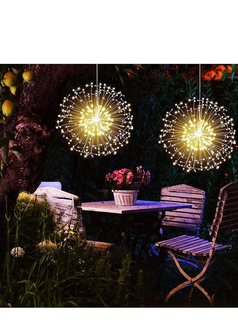 Generic - Firework Lights 1 Pack LED Gazebo Lights Battery Operated, 8 Modes Garden Hanging Lights with Remote, Waterproof Starburst Lights with Remote Control, for Garden, Party, Outdoor, Indoor - Image 1