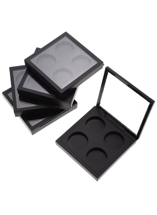 Beaupretty Lurrose Metal Tray 5 Pcs Empty Magnetic Makeup Containers Eyeshadow Plates With 4Grids Cosmetics Storage Organizer For Eyeshadow Lipstick Blush Powder Pigment Makeup Pallet  - Image 1