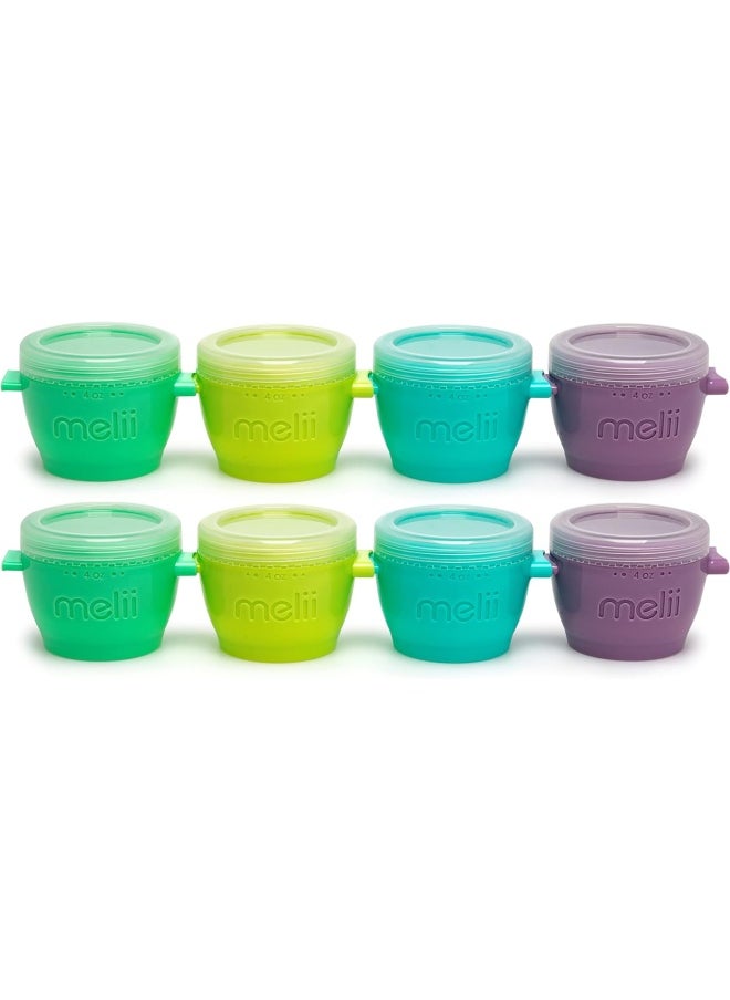 melii - Snap & Go Pods - Airtight & Leakproof Baby Food Containers - Baby Food Storage Pods for Effortless Mealtime, 4oz, Set of 8 - Image 1