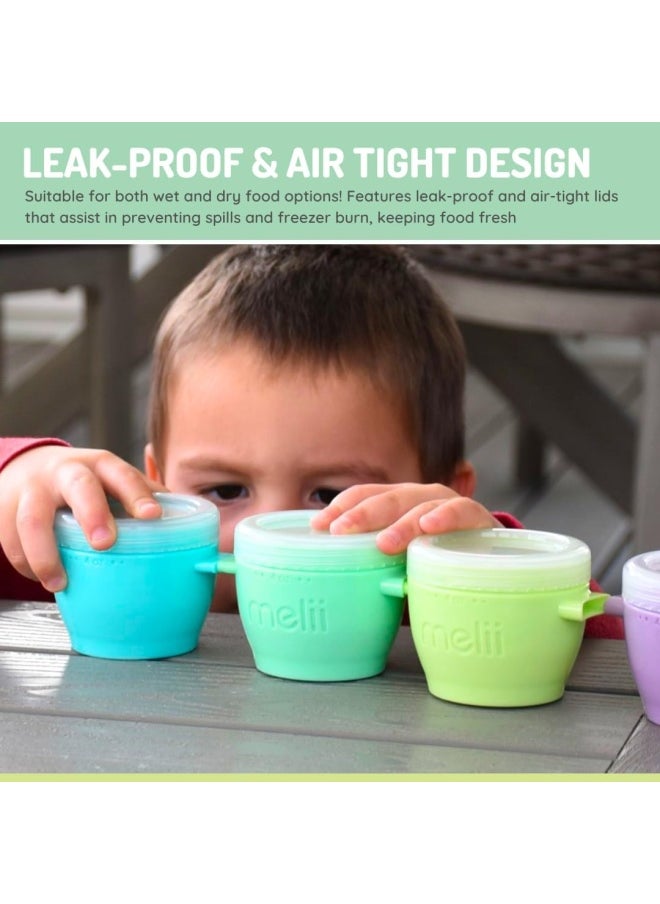 melii - Snap & Go Pods - Airtight & Leakproof Baby Food Containers - Baby Food Storage Pods for Effortless Mealtime, 4oz, Set of 8 - Image 1