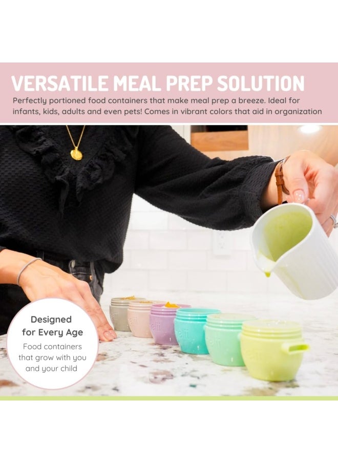 melii - Snap & Go Pods - Airtight & Leakproof Baby Food Containers - Baby Food Storage Pods for Effortless Mealtime, 4oz, Set of 8 - Image 1