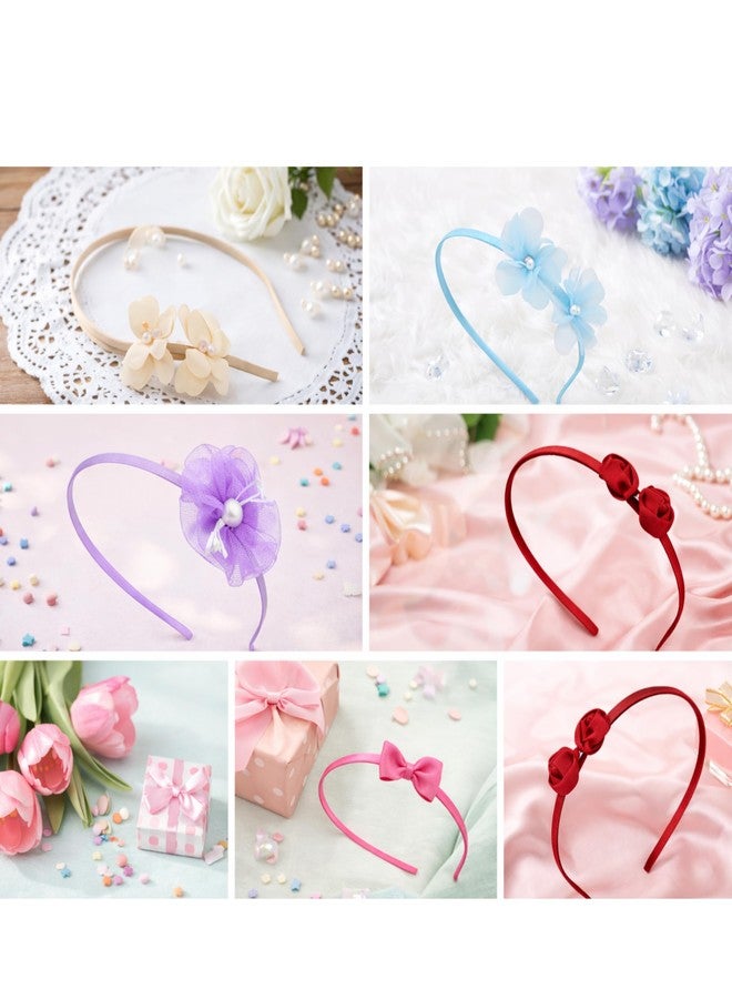 ANVIK (5pcs) Cute Stylish Fancy Satin Hairband Headband Head Band for Kids Girls/ Floral,Butterfly ,Bow lightweight comfortable Hair Accessories for Girls 3 to 12 years/ Hair Band for Parties/ Festival/Wedding/school/Birthday Gift for Girls - Image 5