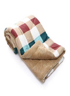 snooze Double Face Winter Fur Quilt, Caro Brown, 220*235cm  - Image 2