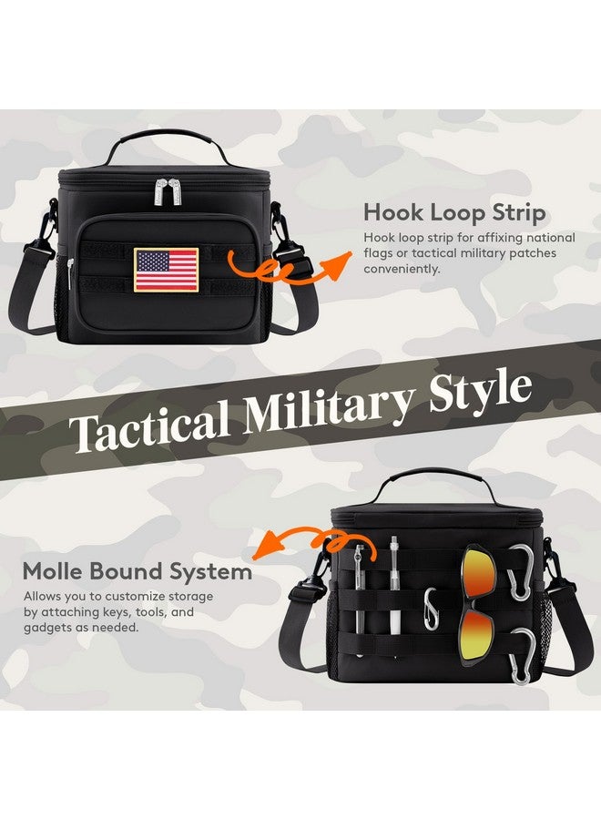 Lifewit Lifewit Tactical Lunch Box for Men, Insulated Lunch Bag, 9L 12Can, Black  - Image 4